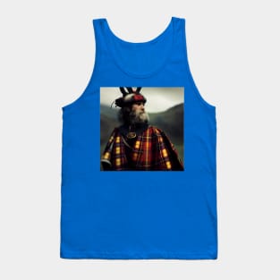 Scottish Highlander in Clan Tartan Tank Top